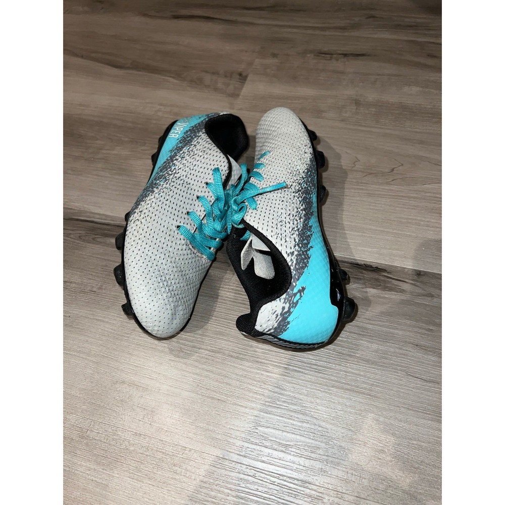 DSG Soccer Kids Cleats Speed Viper - Size 2 Gray/Teal